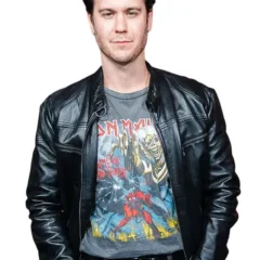 James Deveney Evil Dead Burn 2026 Black Leather Jacket