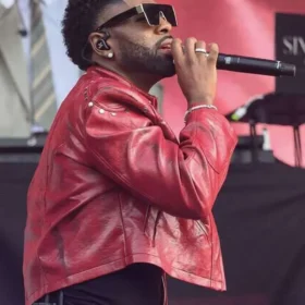Jason Derulo Roundhay Festival 2026 Red Leather Jacket
