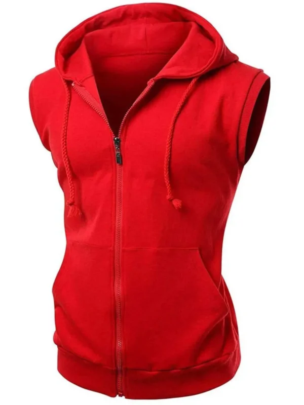 Michael B Jordan Red Hoodie Creed II Fleece Vest