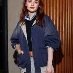 Joey King Paris Fashion Week 2026 Blue Jacket