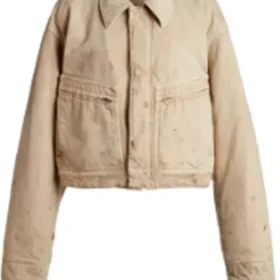 Rihanna NYC 2026 Cropped Tan Jacket