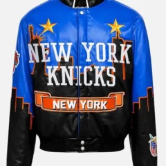 New York Knicks 2026 Karl-Anthony Towns Leather Jacket