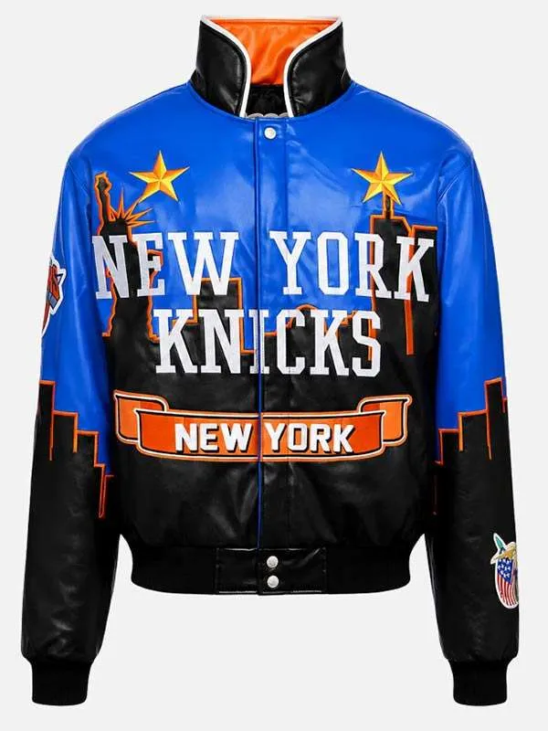 New York Knicks 2026 Karl-Anthony Towns Leather Jacket