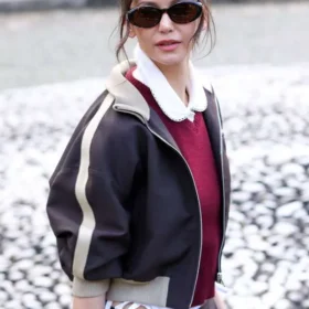 Nina Dobrev PFW 2026 Bomber Jacket