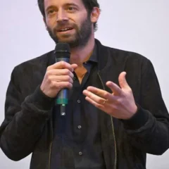 Finding Emily 2026 Olivier Kaempfer Black Suede Bomber Jacket