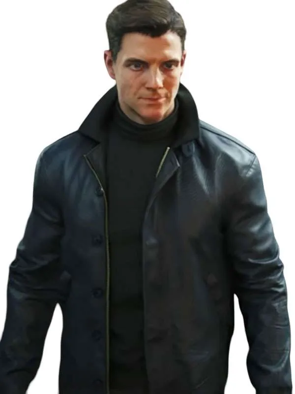 007 First Light 2026 James Bond Black Leather Jacket