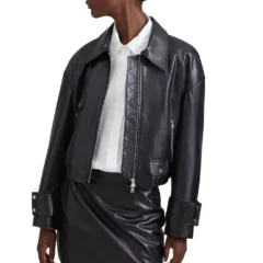 Rachel Womens Classic Black Leather Jacket
