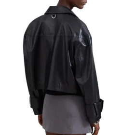 Rachel Womens Classic Black Leather Jacket