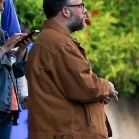 The Invite 2026 Seth Rogen Brown Cotton Jacket