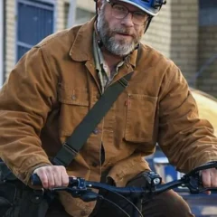 The Invite 2026 Seth Rogen Brown Cotton Jacket