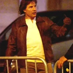 Tom Cruise Mission Impossible 8 Brown Leather Jacket