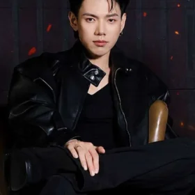 The Debt Collector 2026 Daou Pittaya Black Leather Jacket